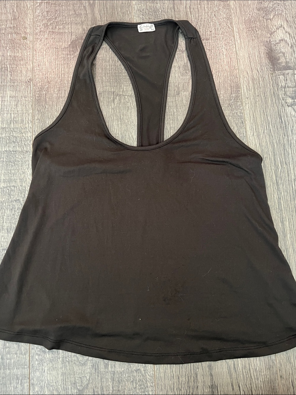 Free People Black Racerback Tank Top